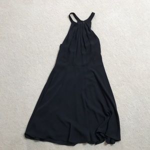 Black silky mini dress